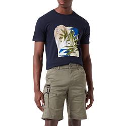 JACK & JONES Herren Cargo Shorts Kurze Bermuda Hose 3/4 Sommer Freizeit Pants Knielang JPSTDEX, Farben:Olive, Größe:S