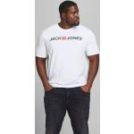 Reduzierte Weiße Jack & Jones T-Shirts aus Baumwolle für Herren Größe 5 XL Große Größen 