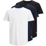 Reduzierte Blaue Klassische Jack & Jones T-Shirts aus Baumwolle für Herren Größe M 3 Teile 