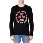 Schwarze Langärmelige Jack & Jones T-Shirts aus Baumwolle maschinenwaschbar für Herren Größe XXL 