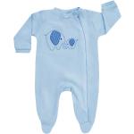 Blaue Jacky Nachhaltige Kinderpyjamas & Kinderschlafanzüge Tiere aus Nicki maschinenwaschbar für Babys Größe 62 1 Teil 