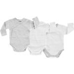 Offwhite Langärmelige Jacky Kinderwickelbodies aus Baumwolle für Babys Größe 56 3 Teile 