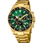 Goldene Jaguar Watches Herrenarmbanduhren mit Chronograph-Zifferblatt 