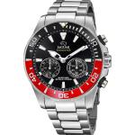 Rote Jaguar Watches Herrenarmbanduhren mit Chronograph-Zifferblatt mit Datumsanzeige mit Schrittzähler 