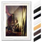 Jan Vermeer - Briefleserin am offenen Fenster, Farbe:Silber, Größe:20x30cm A4