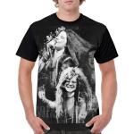 Janis Joplin T-Shirt und - digitale Farbe von Iona Art Digital T-Shirt Grafik mit kurzen Ärmeln Grafik T-Shirt T-Shirt