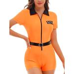 Orange Meme / Theme Halloween Sträfling Kostüme aus Kunstleder Handwäsche für Damen Größe S 