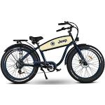 Blaue 30 kg Jeep E-Bikes & Elektrofahrräder aus Aluminium für Damen 26 Zoll mit Kettenschaltung 