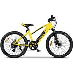 Reduzierte Gelbe 5 kg Jeep E-Bikes & Elektrofahrräder aus Aluminium für Damen 24 Zoll mit Kettenschaltung 