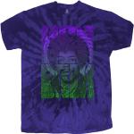 Jimi Hendrix T-shirt XL Swirly Text Dip-Dye Blau