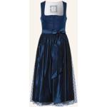 Hellblaue Dirndl & Trachtenkleider aus Baumwolle für Damen Größe XS 