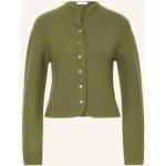 Olivgrüne Stehkragen Jagdbekleidung aus Wolle für Damen Größe XS 