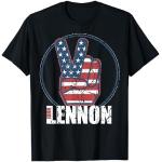 John Lennon - Rot, Weiß, Blau Peace T-Shirt