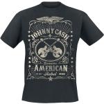 Schwarze Johnny Cash Rundhals-Auschnitt T-Shirts aus Baumwolle für Herren Größe 4 XL Große Größen 