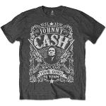 Schwarze Johnny Cash T-Shirts für Herren Größe XL 