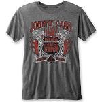 Graue Johnny Cash T-Shirts für Herren Größe XL 