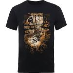 Schwarze Johnny Cash T-Shirts für Herren Größe L 