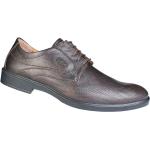 Braune Business Jomos Derby Schuhe Schnürung aus Glattleder mit herausnehmbarem Fußbett für Herren Größe 47 