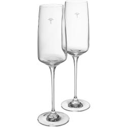 Joop Champagnerglas »JOOP SINGLE CORNFLOWER«, (Set, 2 tlg.), mit einzelner Kornblume als Dekor, 2-teilig