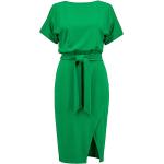 Reduzierte Grüne Kurzärmelige Joseph Ribkoff Wadenlange | Midi Frühlingskleider aus Elastan für Damen Größe XL 