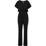 Schwarze Comma V-Ausschnitt Damenjumpsuits aus Polyester Größe L 