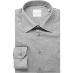 Reduzierte Silbergraue Langärmelige Jupiter Regular Fit Hemden aus Baumwolle für Herren Größe 7 XL Große Größen 
