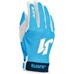 Just1 J-Flex Motocross Handschuhe, weiss-blau, Größe L