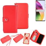 Rote OnePlus 8 Hüllen Art: Bumper Cases aus Kunstleder 