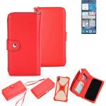 Rote Huawei P50 Pro Hüllen Art: Bumper Cases aus Kunstleder 