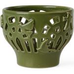 Grüne Teelichthalter aus Keramik 