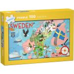 100 Teile Kinderpuzzles Schweden für 5 bis 7 Jahre 