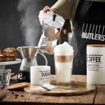 Silberne Butlers Kaffeebereiter aus Metall 