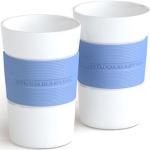 Blaue Moccamaster Kaffeetassen 200 ml aus Porzellan doppelwandig 2 Teile 
