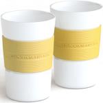 Gelbe Moccamaster Kaffeetassen 200 ml aus Porzellan doppelwandig 2 Teile 