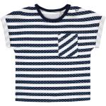 Marineblaue Gestreifte Maritime Kanz T-Shirts aus Elastan für Damen 