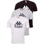 Schwarze Kurzärmelige Kappa T-Shirts aus Baumwollmischung maschinenwaschbar für Herren Größe S Große Größen 