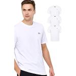 Weiße Klassische Kappa Rundhals-Auschnitt T-Shirts aus Baumwollmischung maschinenwaschbar für Herren Größe L Große Größen 
