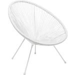 Reduzierte Weiße Lounge Sessel aus Stahl wetterfest 