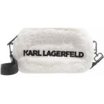 Weiße Karl Lagerfeld Damenumhängetaschen aus Lammfell 