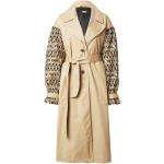 Sandfarbene Karl Lagerfeld Lange Trenchcoats aus Baumwolle für Damen Größe L 