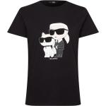 Schwarze Karl Lagerfeld T-Shirts aus Jersey für Damen Größe XS 