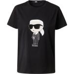 Schwarze Karl Lagerfeld T-Shirts aus Baumwolle für Damen Größe XS 