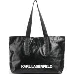 Reduzierte Schwarze Karl Lagerfeld Shopper  aus Baumwolle für Damen 