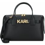Karl Lagerfeld Letters Handtasche Leder 34.5 cm black