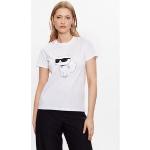 Weiße Karl Lagerfeld T-Shirts für Damen Größe XS 