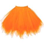 Orange Knielange Knielange Röcke Orangen für Damen Größe 3 XL 