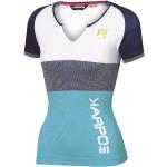 Reduzierte Hellblaue Karpos Bluesign Nachhaltige V-Ausschnitt V-Shirts aus Jersey für Damen Größe XS 