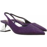 Violette Elegante Trichterabsatz High-Heel Pumps aus Leder für Damen Größe 39 