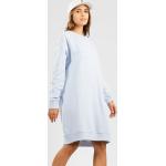 Blaue Langärmelige Kazane Bio Nachhaltige Winterkleider aus Baumwolle für Damen Größe S 
