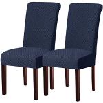 Marineblaue Moderne Stuhlhussen aus Elastan maschinenwaschbar 6 Teile 